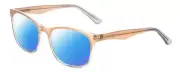 Calabria Prive Shawn Women Polarized Sunglasses in Cocoa Crystal Brown Gray 56mm