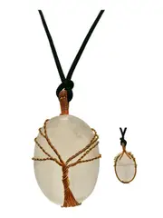 Selenite Wisdom Tree Crystal Pendant Jewellery Gemstone Spiritual Reiki Energy