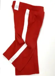 NWT Baby Gap Girls 3T 3 Years Red Track Pants with White Side Stripe