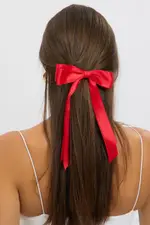 Red Bow Hair Clip - Size ONE, Women's Hair Accessory
