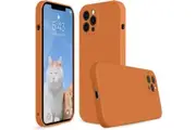 iPhone 12 Promax Liquid Silicone Case Orange