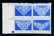 1987 Plate Block 2354a! MNH US Stamps! American Lace Making Lacemaking! $5.90