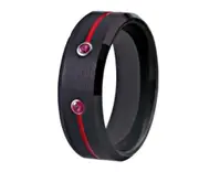 Tungsten Black CZ Wedding Ring