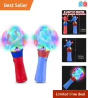 Enchanting Spinning Light Wands for Kids - 2-Pack of Sensory Fun Toys