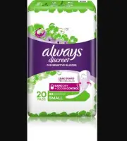 ALWAYS DISCREET INCONTINENCE PADS SMALL 20PK