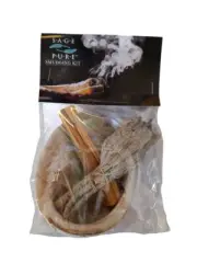 Sage Pure Smudging Kit | Smudge + Palo Santo + Shell