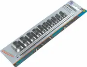 Dual Action 10141001 - Socket Set Thinwall 3/8" Drive 10 Piece Rail Metric Std