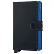 Secrid Miniwallet Compact RFID Wallet - Matte Black / Blue