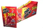 Pop Rocks Dips - Sour Strawberry, Popping Candy Fun (Pack of 18)