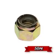 Nylock Nut (Nylon Insert Lock Nut), 5/16"-18 Thread, Yellow Zinc, GR.8 {50pk}