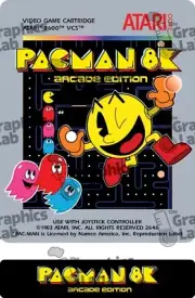 Replacement Game Cartridge Label - Pac-Man 8K: Arcade Edition for Atari 2600