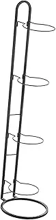 Vertical Storage Basket Storage Shelf Iron Foot Display Stand Basket Storage Rack for Foot, Black