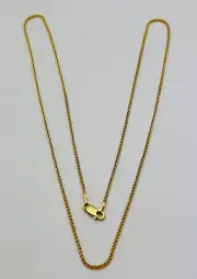DaneCraft 24KT Gold Over 925 Sterling Silver 4.8 Gram Wheat Link Necklace 24”