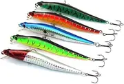 CORHAD Fishing Lures Set 5pcs Realistic Fish Shape Spinner Bait 12cm Long for Freshwater Fishing