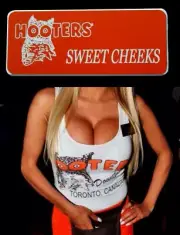 Hooters Uniform Sweet Cheeks Name Tag Pin Dress Role Play Halloween Costume