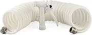 25' Washdown Hose with Pistol Grip Nozzle - White