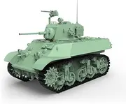 MRY-SFW LF120506 1/120 TT Scale Railway Military Model Kit US M3A3 Stuart Light Hell Buggy