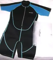 Kids Boys 12 Seaskin Wetsuit Shorty 2mm Swim Lessons A0-21-096-DW007-BK-5067 NEW