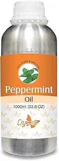 Crysalis Peppermint (Mentha × Piperita) Oil |100% Pure & Natural Undiluted Essential Oil Organic Standard| for Hair Care, Skin, Face, | Aromatherapy Oil | 1000ml/33.8fl oz