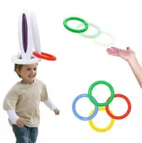 在飛比找Yahoo!奇摩拍賣優惠-遊戲~兔子套圈圈  充氣鹿角帽 兒童玩具 親子遊戲 整人玩具