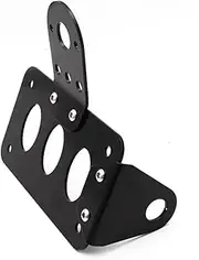 Motorcycle Plate Mount Black Universal Motorcycle Side Mounted Tail Light Frame License Plate Bracket Retro Aluminum Motorcycle Accessories