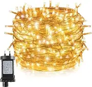 T Tersely 50M/500LED AU Plug String Fairy Lights, SAA Approved 31V Low Voltage 8 Lighting Modes, Timer Function, Indoor Outdoor Warm White Lamp for Christmas Tree Party Wedding Garden