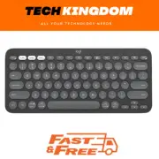 LOGITECH PEBBLE KEYS 2 K380S KEYBOARD,MULTI DEVICE,BLUETOOTHLE, Grey