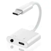 2in1 USB C to 3.5mm Adapter AUX & DAC Cable f Samsung Galaxy S20 Ultra SM-G988U