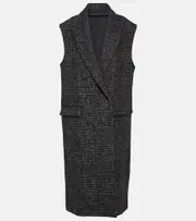 [Brunello Cucinelli] Brunello Cucinelli Checked wool-blend coat AU 6 grey