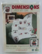 Dimensions Cross Stitch CHRISTMAS TREASURES AFGHAN Kit Vicky Howard Sealed 8658