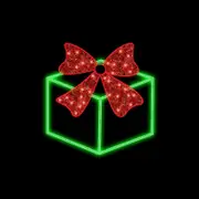 Christmas Complete Present Large Green Rope Light Motif 100cm