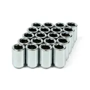 SAAS Wheel Nuts Internal Hex 1/2 Inch Chrome Finish 33mm Length Pack of 20