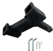 munirater Replacement for Trailer Dual Hitch Extender Adapter with 2-1/4-inch and 8-1/4-inch Rise Drop 2-inch Receiver 2-inch Solid Shank 7500lbs Capacity