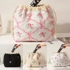 Drawstring Makeup Organizer High-capacity Make Up Case Storage Pouch Women
