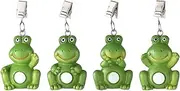 Home Set of 4 Frog Resin Tablecloth Weights Clips Handicraft Frog Tablecloth Clamps Pack of 4