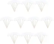 GEEHUA 50Pcs Cake Toppers, White Cloud Cupcake Toppers Cloud-shaped Food Picks Cloud Decorations for Birthdays Weddings Party Cocktail Decoration