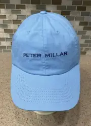Peter Millar NWT Mens Golf Twill Hat Cap One Size Adjustable Blue Cotton New