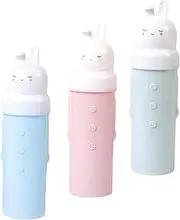 SEWOART 3Pcs Portable Cartoon Travel Toothbrush and Toothpaste Cups Storage Holders for Hygiene Multi Use Washing Cup for Family and Friends Travel Random Color
