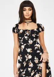 [Dolls Kill] Peach Rose Milla Midi Dress