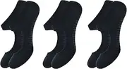 [stylFRSH] Soft & Breathable Cotton Grip Yoga Socks for All-Day Comfort, Size- 4 to 7, Pack of 3 (WS1006-3BLA-3PK-4TO7), 3 Black