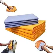 Ultra-Absorbent Miracle Cleaning Shammy,Multi-Purpose Cleaning Shammy Chamois Towel Cloth,Reusable Washable Scratch-Free Shammy Cloth,Miracle Shammy,Absorbent Cleaning Cloth (8pcs)