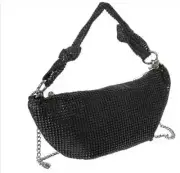 Steve Madden Top Handle Removable Chain Crossbody Casual/Evening Black Purse
