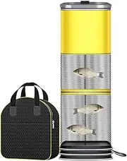 Fishing Trap,Square Minnow Trap - Thickened Crawfish Net Bag Minnow Basket Guard for Daily Use River Lake Saltwater Freshwater Crab Shrimp Turtle Beginners