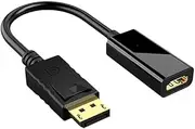 4K Display Port to HDMI Male Female Adapter Converter Cable Display Port DP to HDMI Cable 2160P & 1080P 60Hz HDR Audio Video PC Adapters