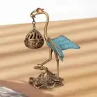 Crane Censer Incense Holder for Cone Hanging Incense Burner for Desk Office
