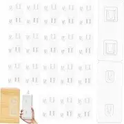 Non-damaging Wall Hooks 20 Pack Double-Sided Adhesive Hooks Sturdy PVC Material for Hanging Easy to Use