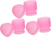 Barber Shop Supply Mixing Cup for Hair Dyeing 3pcs Set Colorful Plastic Easy to Hold Clean