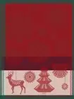 Lumieres d Etoiles red Tea Towel jacquard woven Holiday themed from France