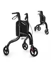 MaxKare 3-Wheel Walker For Seniors Foldable Rollator Walker With 8'' Wheel Light