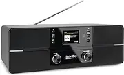 TechniSat DIGITRADIO 371 CD IR - Stereo Internet Radio (DAB+, FM, CD Player, WiFi, Bluetooth, Colour Display, USB, AUX, Headphone Jack, Alarm Clock, 10 Watt, Remote Control), Black/Silver